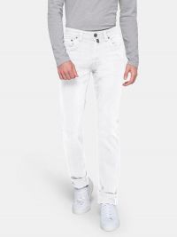 Weiße Herren Stretch Jeans